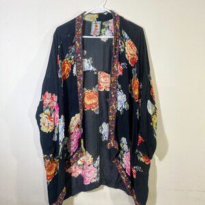Johnny Was - Jazzy Floral Kimono-Style Jacket/Cardigan - Size S